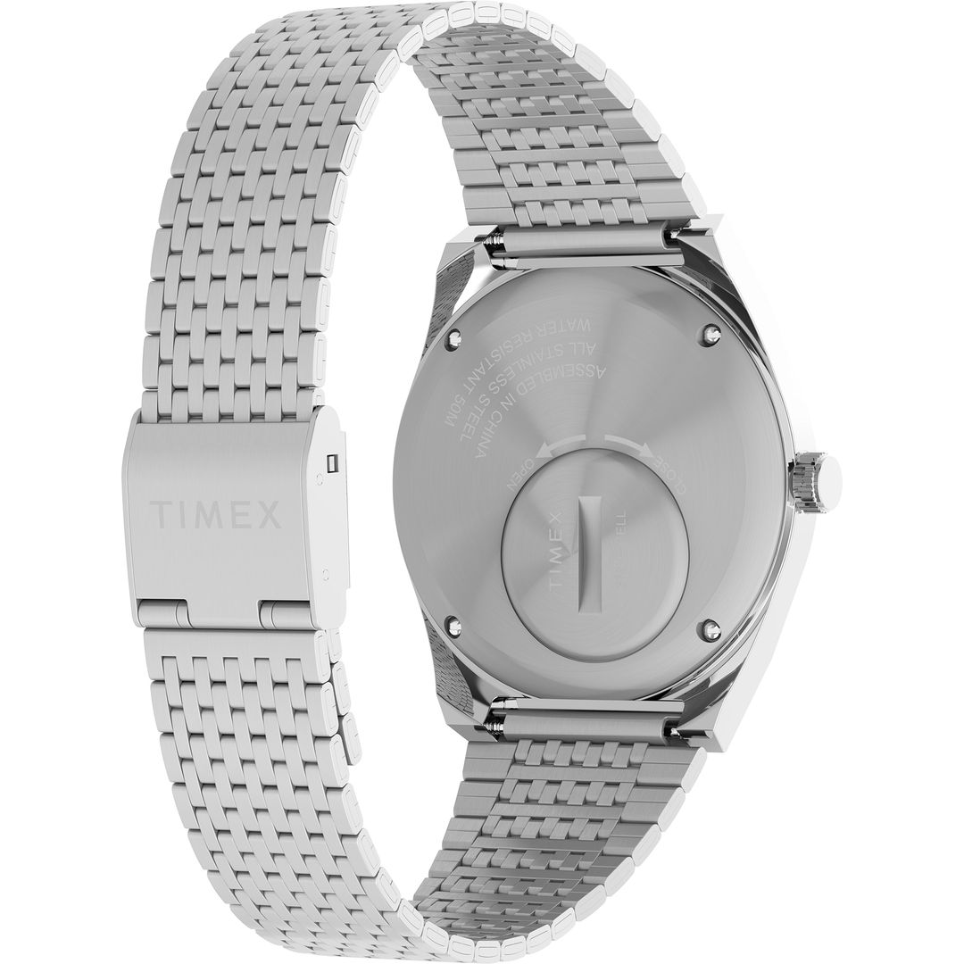 Zegarek męski Timex na srebrnej bransolecie ze stali z możliwością samodzielnej regulacji